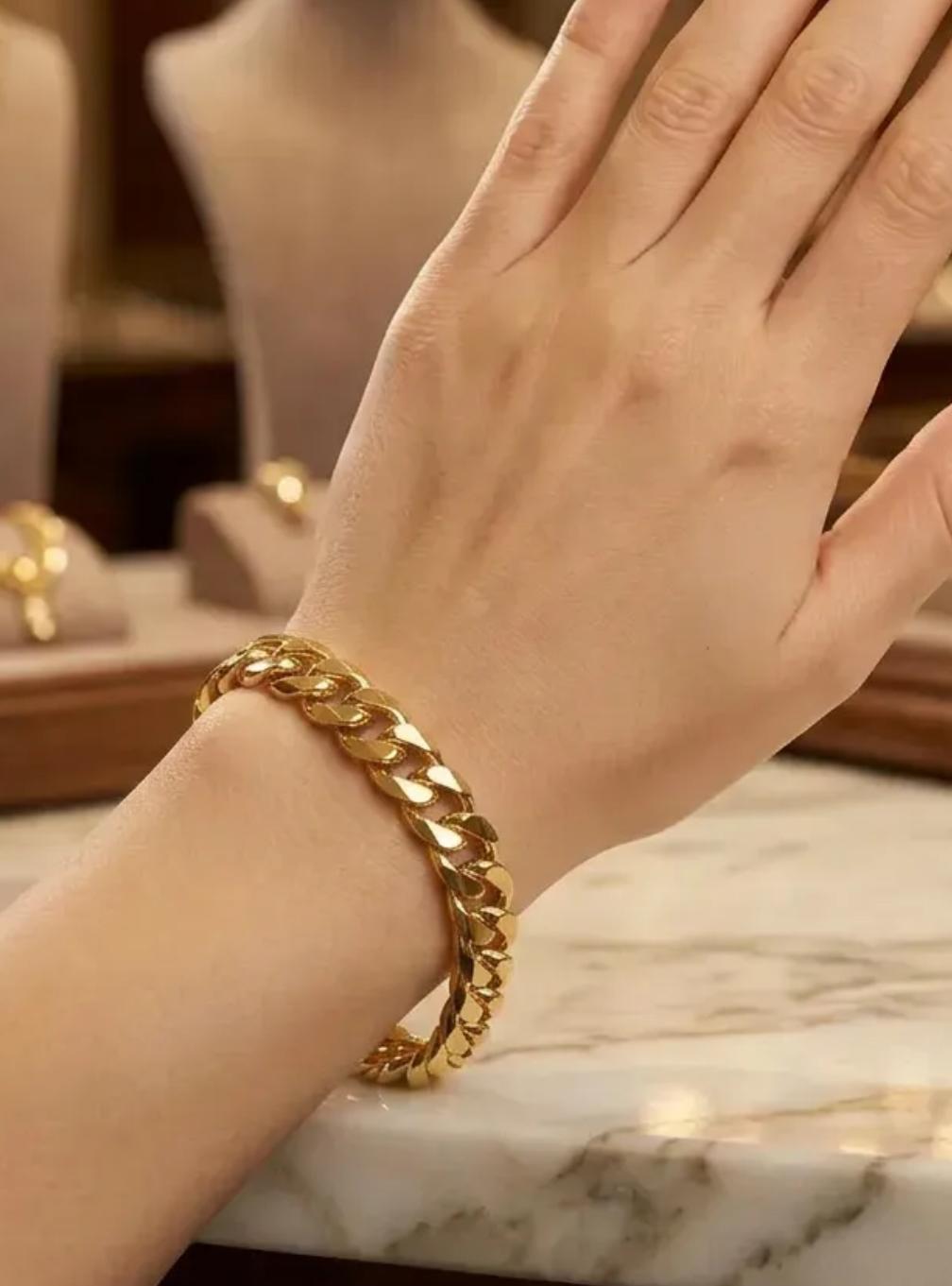 VİP 14K ZİNCİR ÇELİK BİLEKLİK