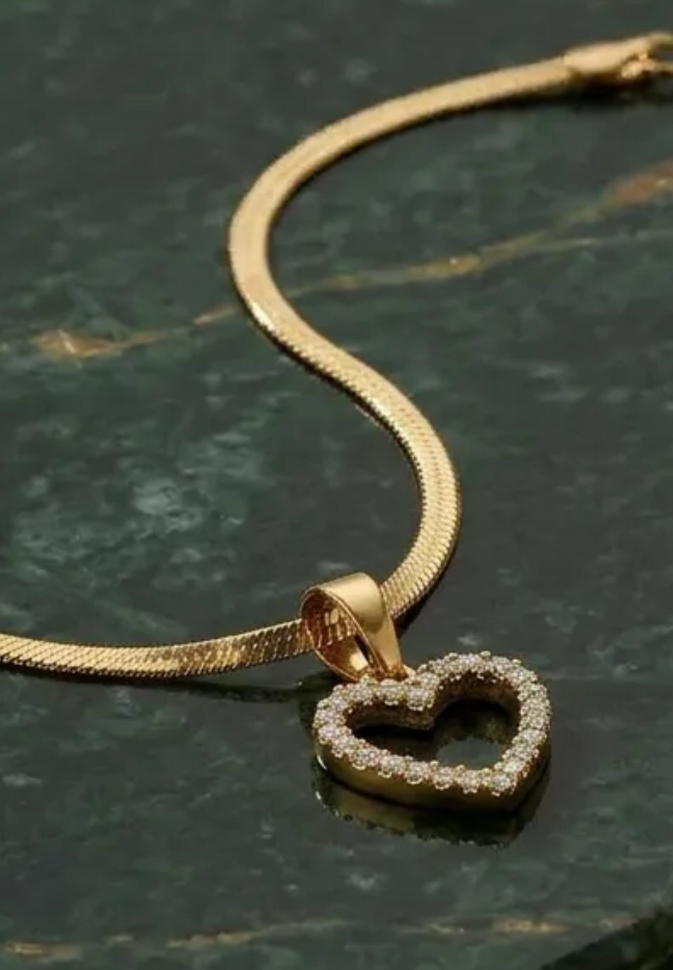 Novella Serisi Gold Kalp Kolye