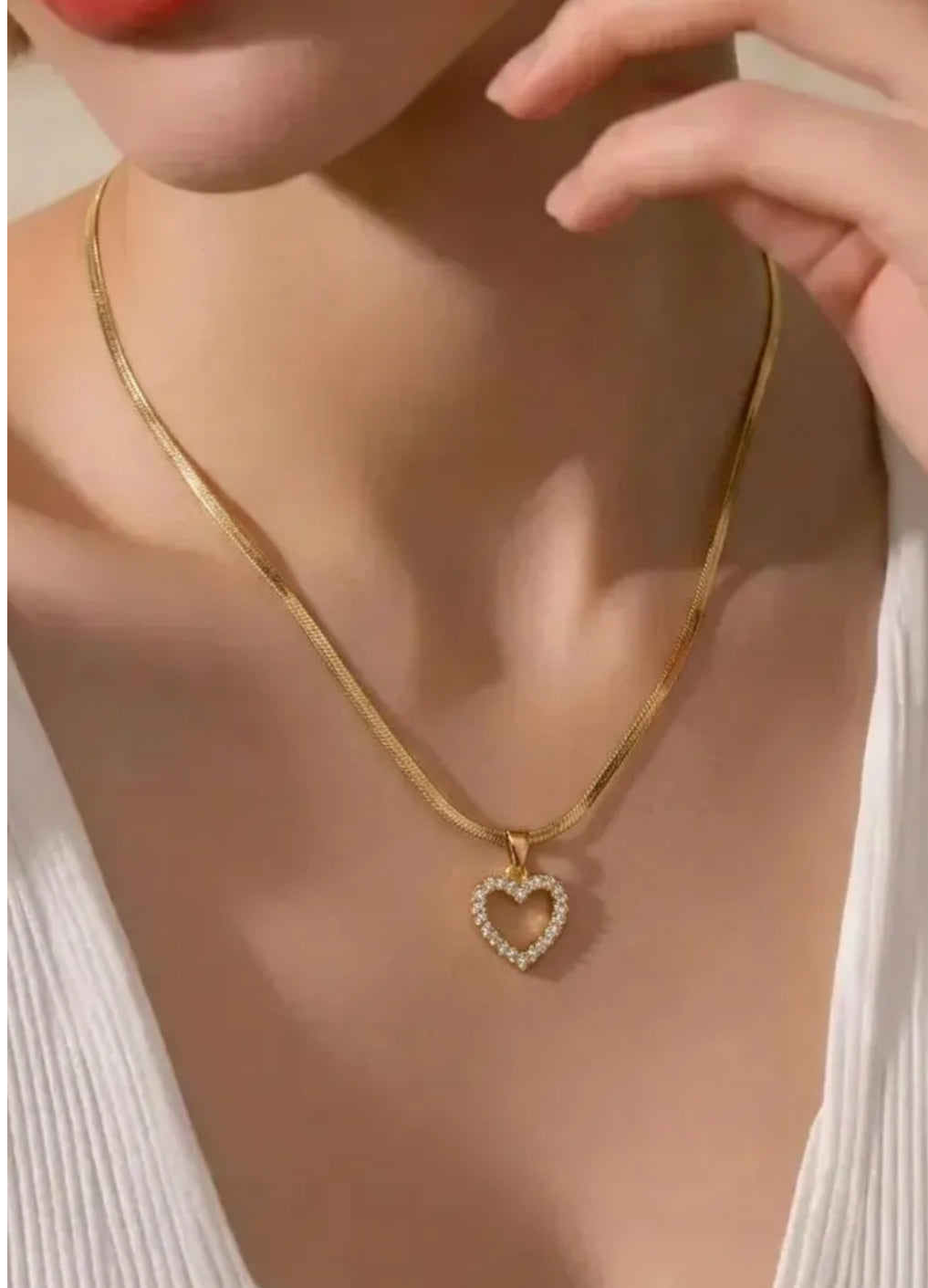 Novella Serisi Gold Kalp Kolye